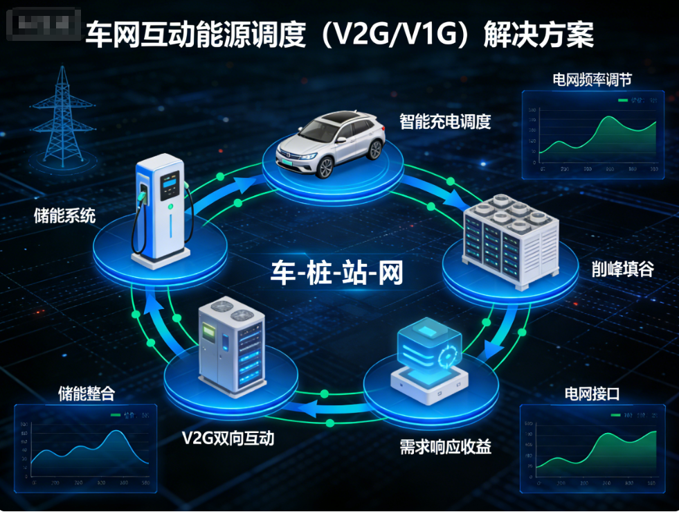 車網(wǎng)互動能源調(diào)度（V2G/V1G）解決方案